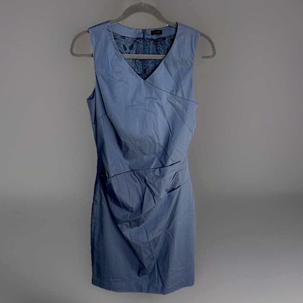 PESERICO Womens Sleeveless Ruched Sheath Dress‎ Size 12 (44) Formal Evening MIDI